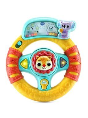 VTech Grip & Go-Go Steering Wheel - Musical Stroller Toy 3-24M (French)NIB